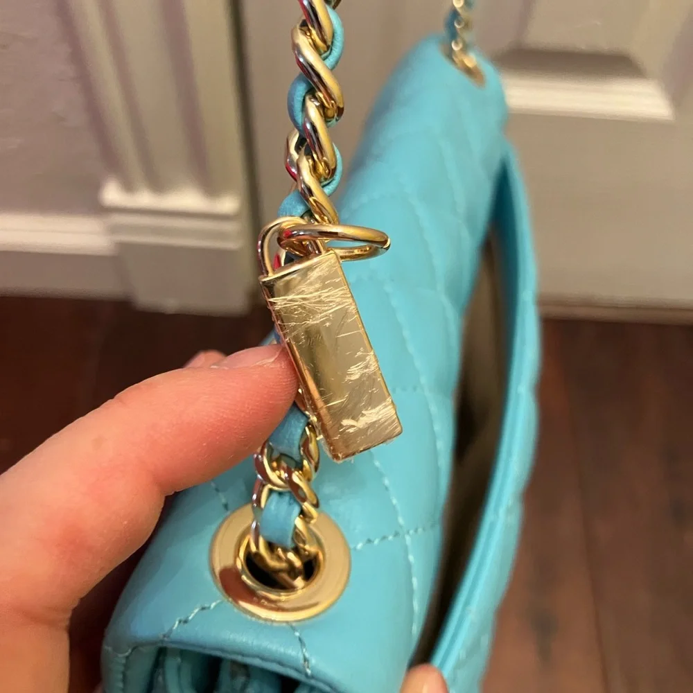 G by Giuliana Quilted Turquoise Crossbody Bag - Picture 7 of 11